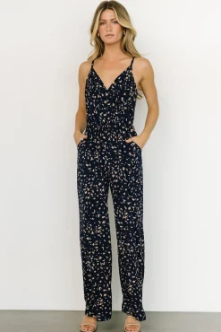 Baltic Born Sade Jumpsuit | Navy Print