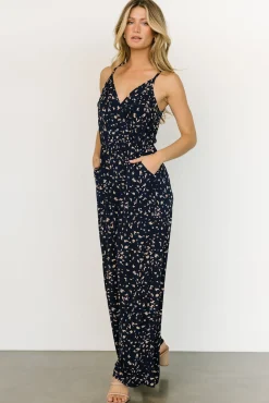 Baltic Born Sade Jumpsuit | Navy Print