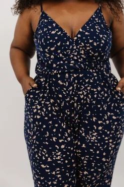 Baltic Born Sade Jumpsuit | Navy Print