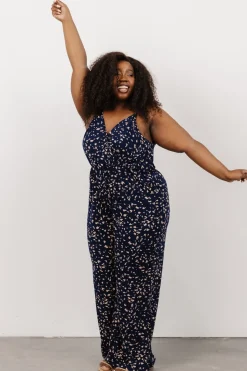 Baltic Born Sade Jumpsuit | Navy Print