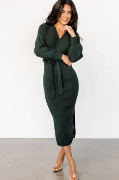 Baltic Born Sammi Faux Wrap Dress | Deep Pine