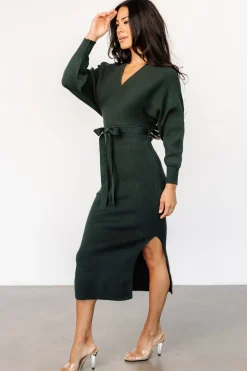 Baltic Born Sammi Faux Wrap Dress | Deep Pine