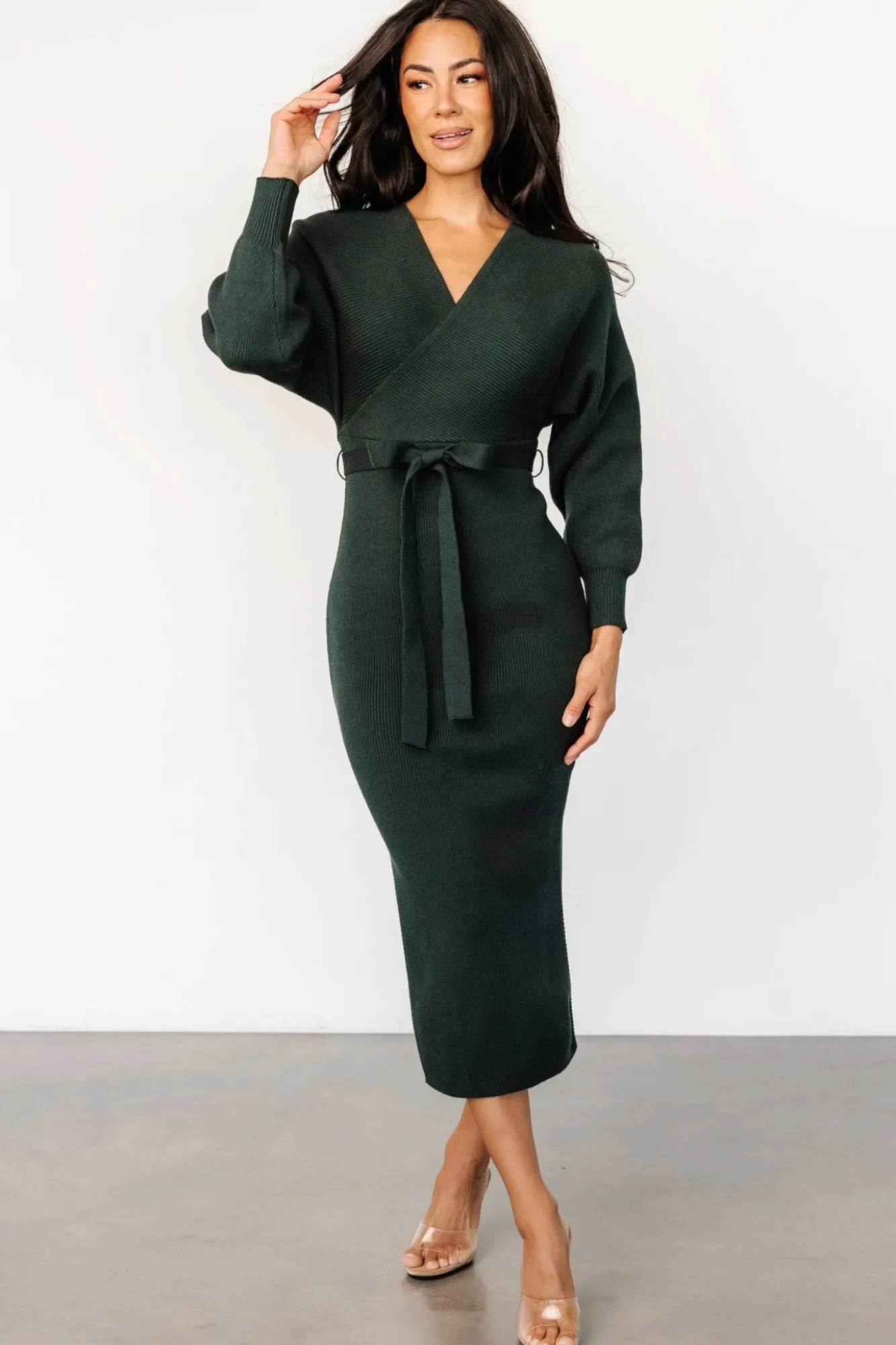 Baltic Born Sammi Faux Wrap Dress | Deep Pine