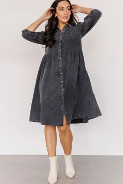 Baltic Born Sari Babydoll Dress | Washed Black