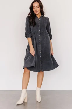 Baltic Born Sari Babydoll Dress | Washed Black
