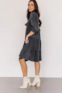 Baltic Born Sari Babydoll Dress | Washed Black