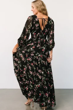 Baltic Born Sawyer Tiered Maxi Dress | Black + Berry