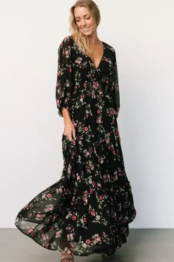 Baltic Born Sawyer Tiered Maxi Dress | Black + Berry
