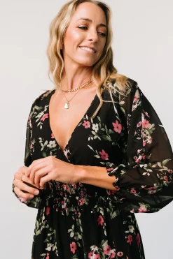 Baltic Born Sawyer Tiered Maxi Dress | Black + Berry