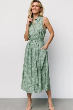 Baltic Born Scottie Button Tank Dress | Green Print