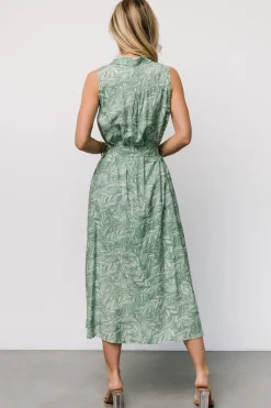 Baltic Born Scottie Button Tank Dress | Green Print