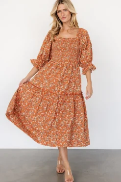 Baltic Born Sedona Smocked Dress | Light Rust