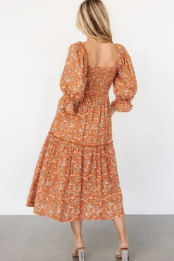 Baltic Born Sedona Smocked Dress | Light Rust