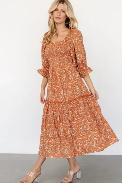 Baltic Born Sedona Smocked Dress | Light Rust