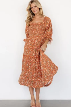 Baltic Born Sedona Smocked Dress | Light Rust