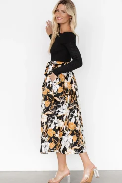 Baltic Born Selma Off Shoulder Dress | Black Multi