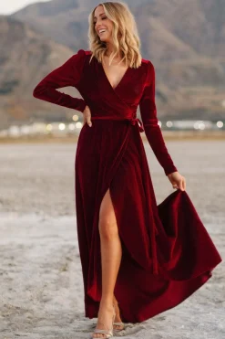 Baltic Born Serena Shimmer Velvet Wrap Dress |