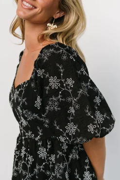Baltic Born Serres Eyelet Mini Dress | Black + White