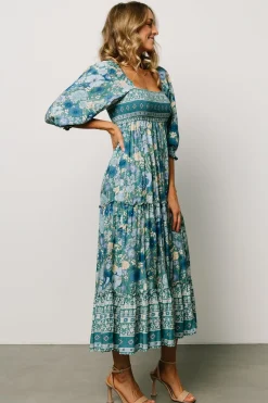 Baltic Born Shanna Tiered Dress | Emerald Multi