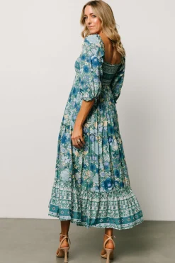 Baltic Born Shanna Tiered Dress | Emerald Multi