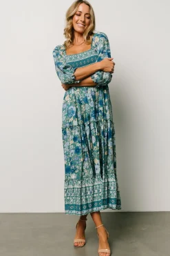 Baltic Born Shanna Tiered Dress | Emerald Multi