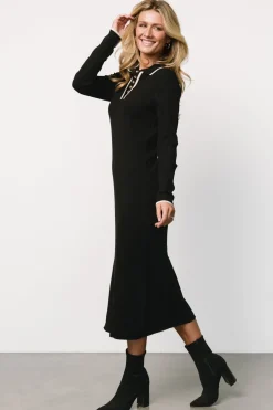 Baltic Born Shantel Polo Dress | Black + Cream