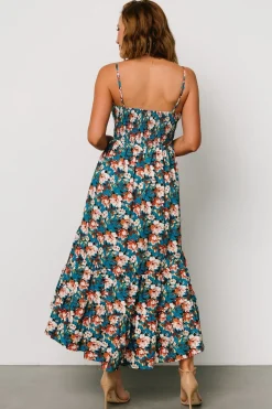 Baltic Born Shari Tank Maxi Dress | Deep Blue Floral