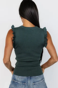 Baltic Born Shay Ribbed Top | Winter Green