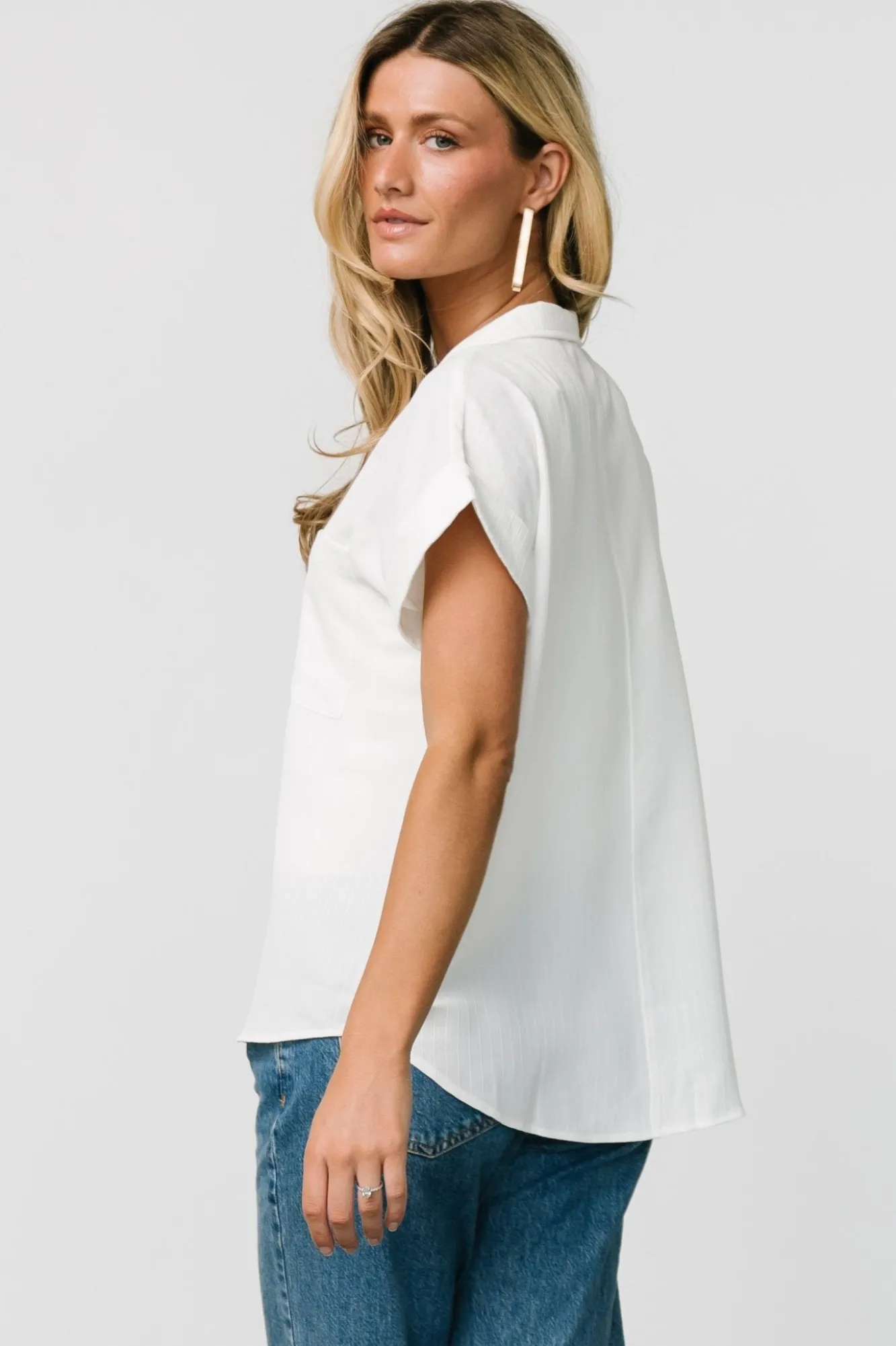 Baltic Born Shaylee Button Up Top | Off White