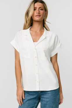 Baltic Born Shaylee Button Up Top | Off White