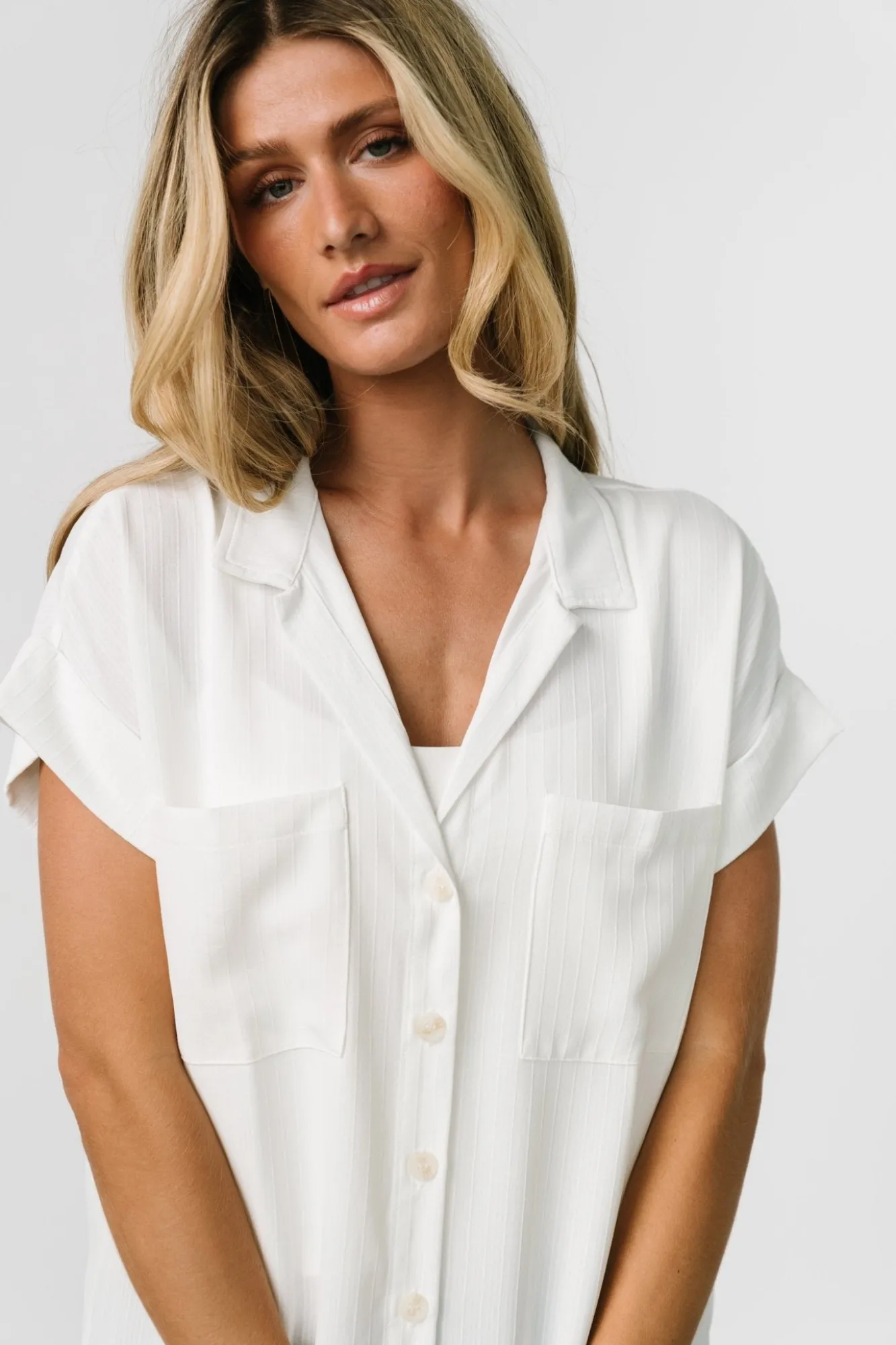 Baltic Born Shaylee Button Up Top | Off White