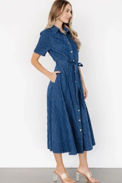 Baltic Born Sheryl Midi Dress | Denim Blue