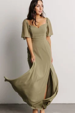 Baltic Born Sierra Sweetheart Maxi Dress | Dusty Olive