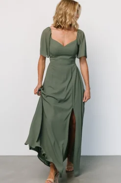 Baltic Born Sierra Sweetheart Maxi Dress | Dark Sage