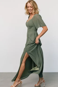 Baltic Born Sierra Sweetheart Maxi Dress | Dark Sage
