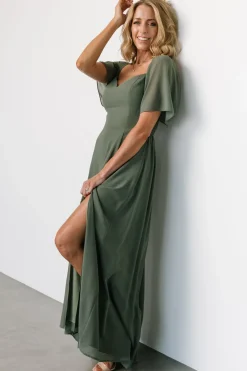 Baltic Born Sierra Sweetheart Maxi Dress | Dark Sage
