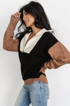 Baltic Born Sigrid Half-Zip Sweater | Black Multi