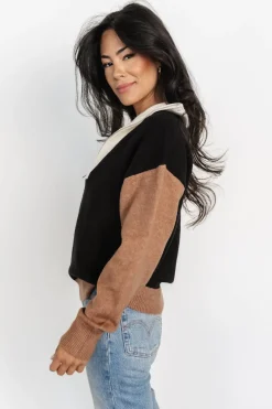 Baltic Born Sigrid Half-Zip Sweater | Black Multi