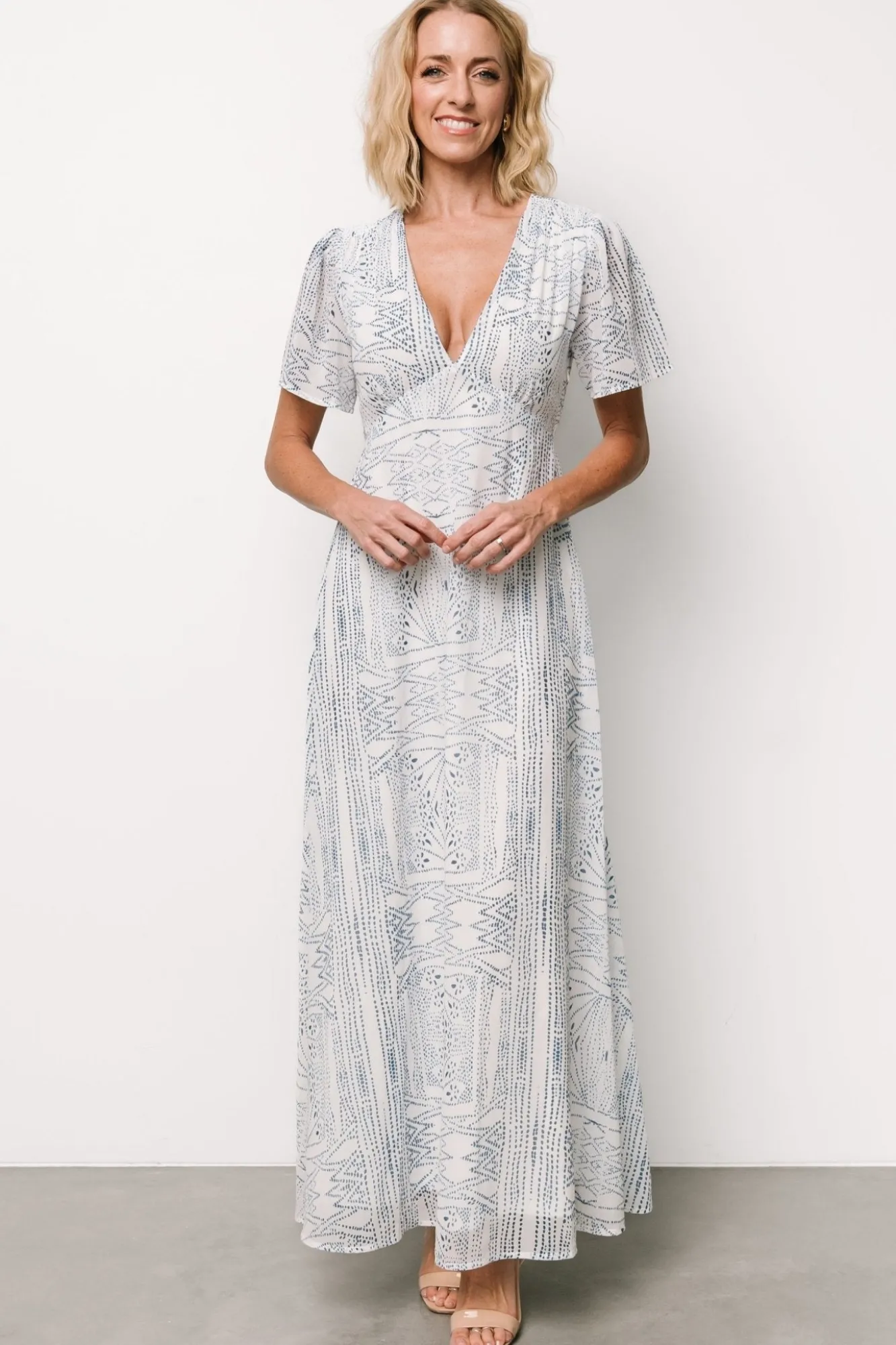 Baltic Born Skyla Deep V Maxi Dress | Blue Print