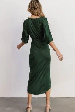 Baltic Born Solana Ruched Dress | Hunter Green