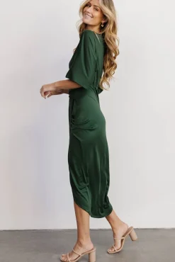 Baltic Born Solana Ruched Dress | Hunter Green