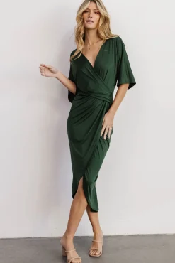 Baltic Born Solana Ruched Dress | Hunter Green