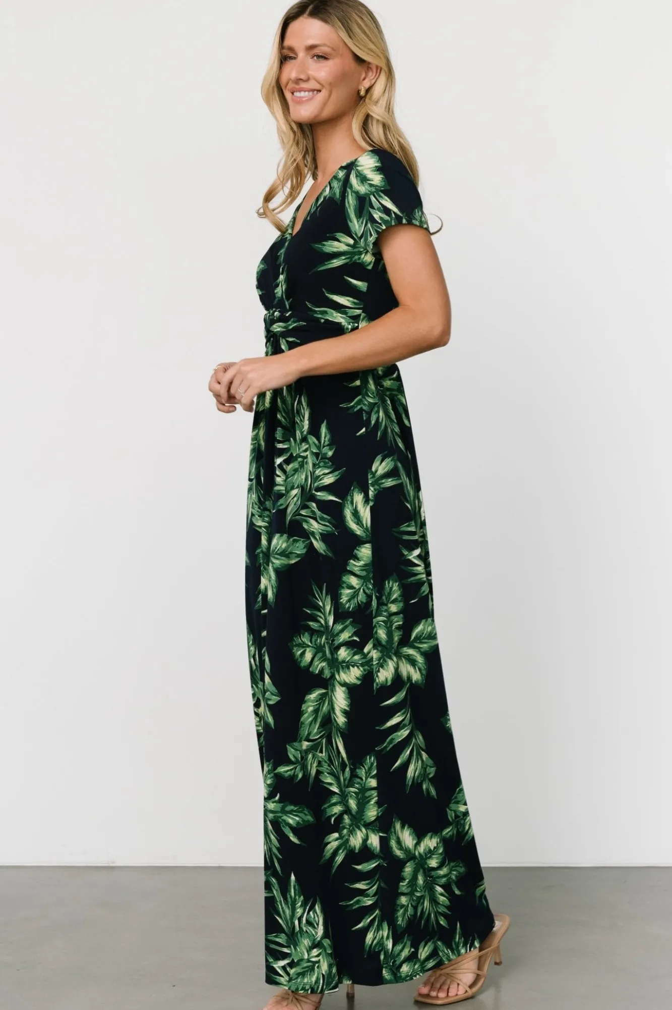 Baltic Born Soleil Maxi Dress | Black Leaf Print