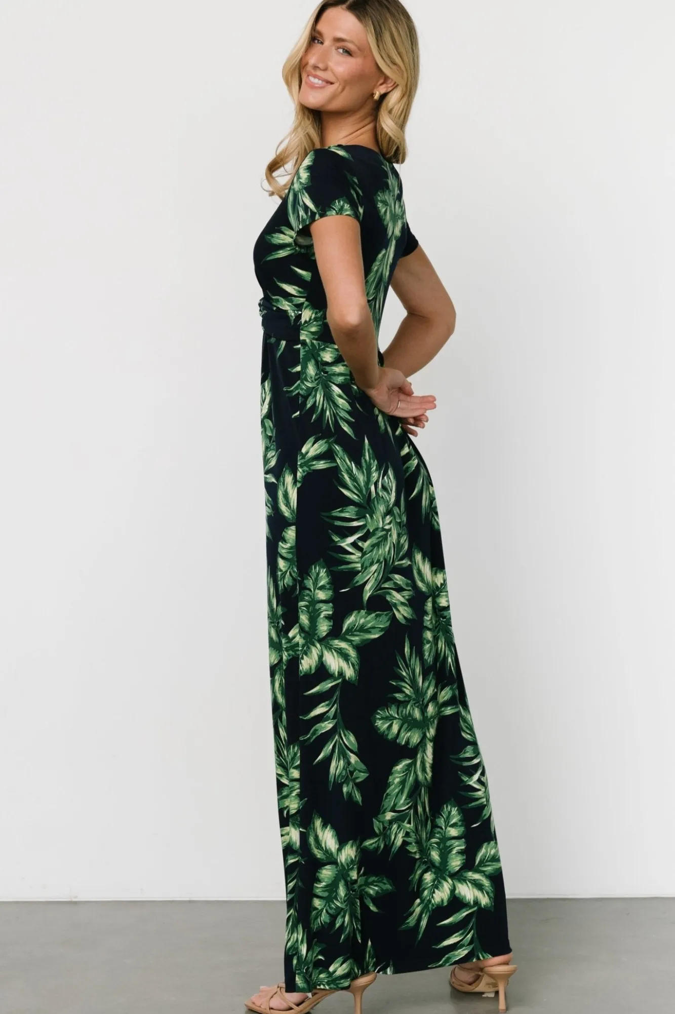 Baltic Born Soleil Maxi Dress | Black Leaf Print