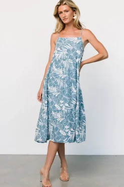 Baltic Born Sonora Midi Dress | Dusty Blue Print