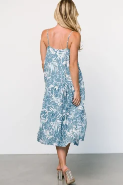 Baltic Born Sonora Midi Dress | Dusty Blue Print