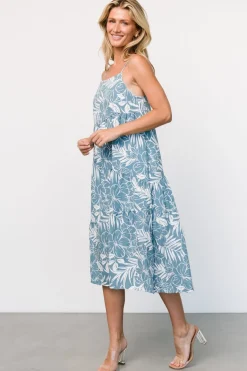 Baltic Born Sonora Midi Dress | Dusty Blue Print