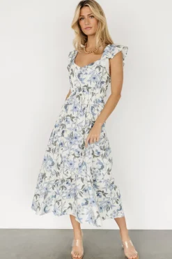 Baltic Born Sorrento Ruffle Dress | Blue Floral
