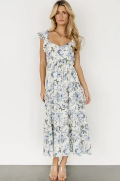 Baltic Born Sorrento Ruffle Dress | Blue Floral