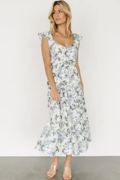 Baltic Born Sorrento Ruffle Dress | Blue Floral